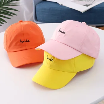 

Baby hats Korean English children's baseball cap 2020 spring and summer new children's sun hat sunscreen solid color baby cap