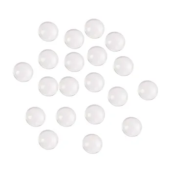 

200 Pcs 12mm Clear , Transparent, Half Round Circle Flat Back for Settings, 5mm thick Patch Jewelry Accessories