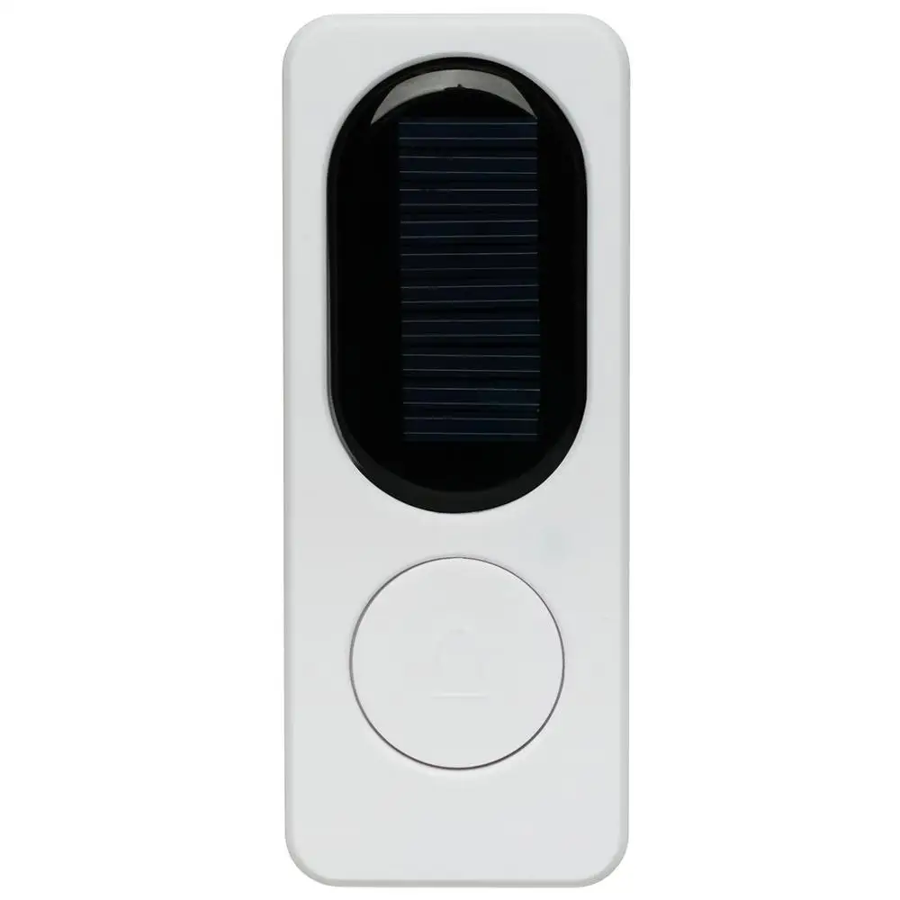 Solar powered Waterproof Wireless DoorBell EU US UK plug Smart Door Bell chime 1 button 1 Receiver LED light