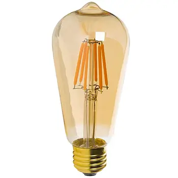 

Vintage LED Filament Bulb,6W 2200K,Edison ST64 Golden Tint Style,Decorative Lighting,Dimmable Led Light Bulb