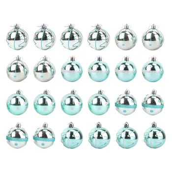 

24pcs Christmas Hanging Ball Xmas Tree Hanging Decor Showcase Pendent Ornaments