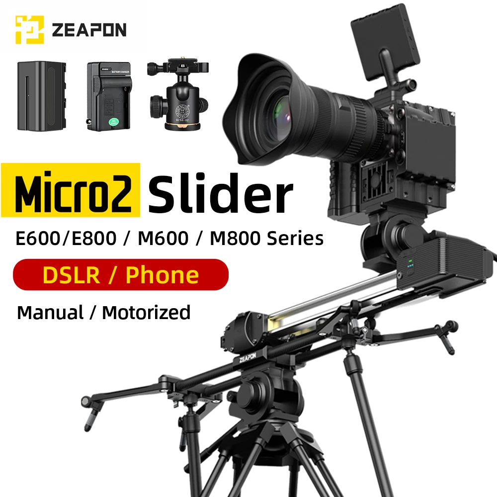 Рельсовый слайдер для DSLR камеры Zeapon Micro 2 E600 E800 M600 M800 ультратихий моторизованный с