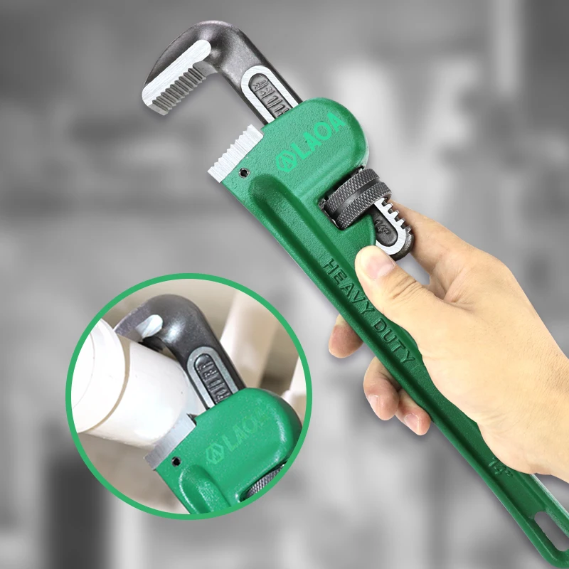 

LAOA Heavy Duty Pipe Wrench 8Inch 10Inch 14Inch Cr-V Steel Plumbing No-rust No-corrosion Handtools