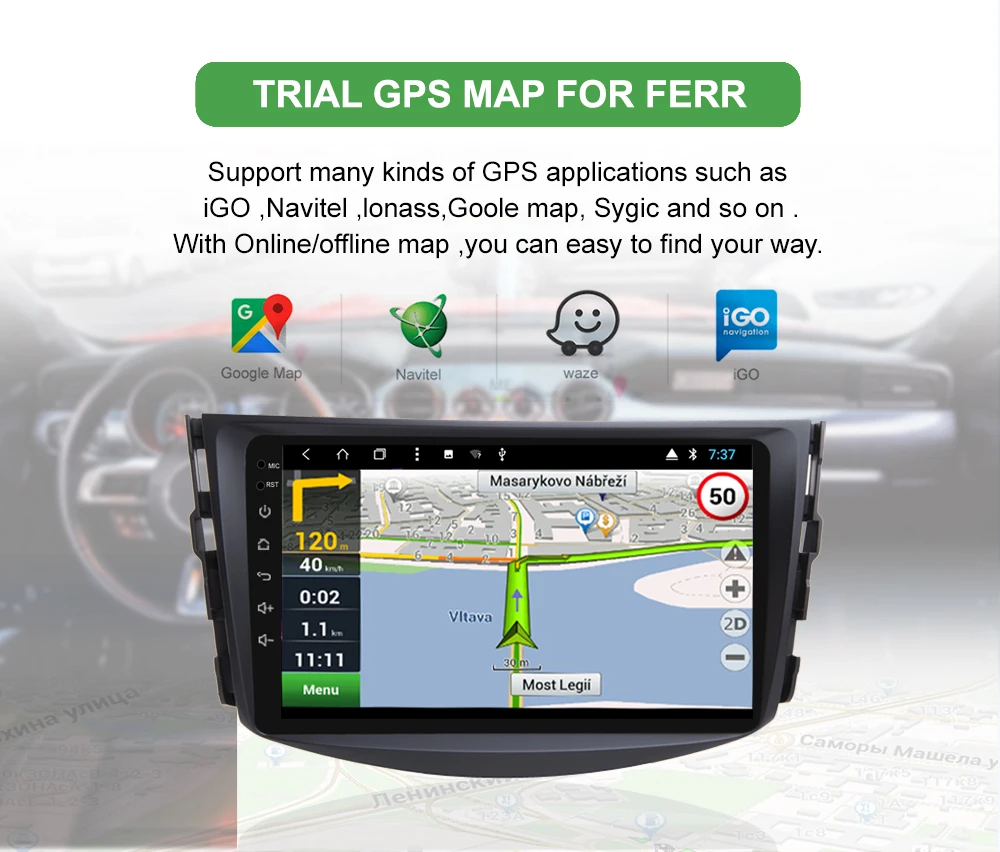 Perfect Bonroad Double Din Android 9.0  Octa Core  Car Multimedia Player For TOYOTA RAV4  Car Radio Stereo, DVD Player GPS Navigation 6