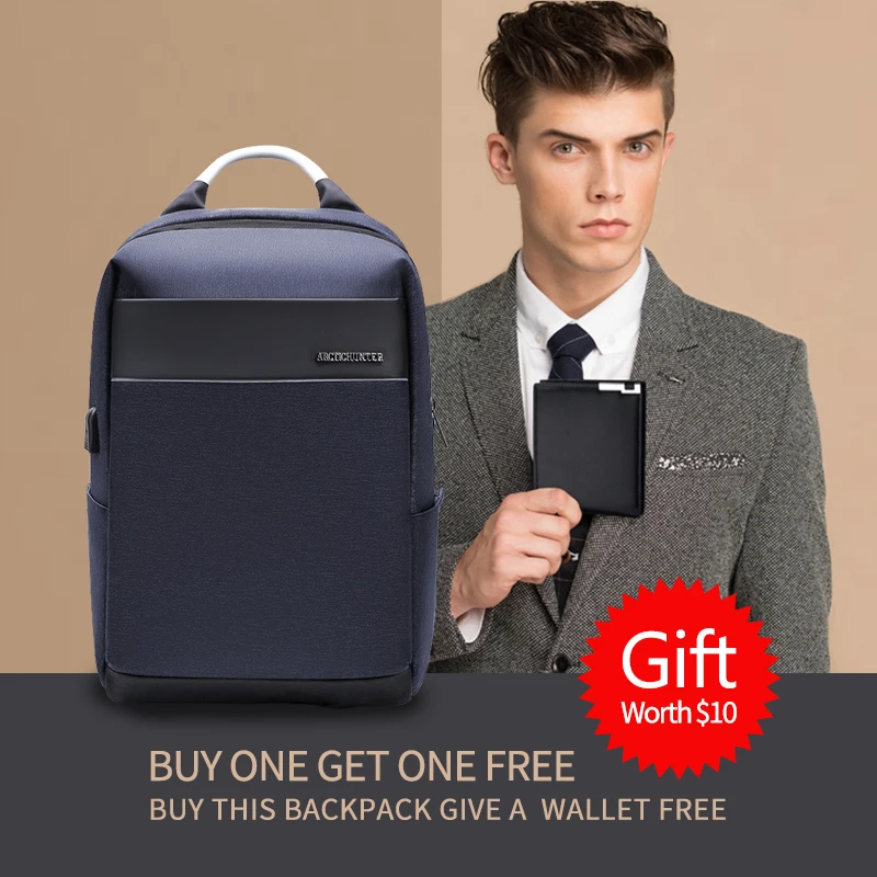 

AH 15.6inch USB Waterproof Laptop Men's bag Sport Travel Business Notebook Male Backpack School bag Pack Mochila Bolsa