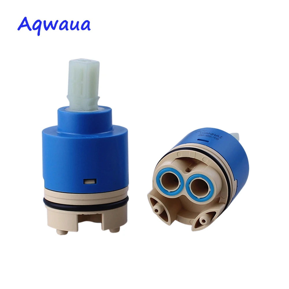 Aqwaua 40mm Ceramic Disc Faucet Cartridge with Distributor with Filter Faucet Valve Core Replacement Part Bathroom Accessories