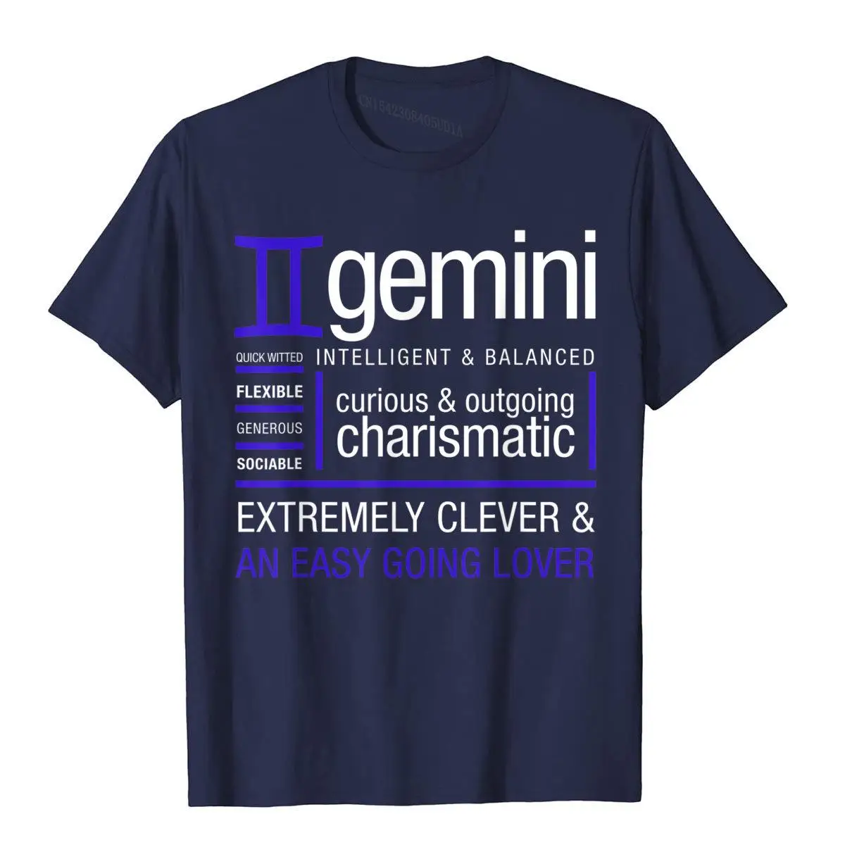 Gemini Sign Shirt Funny Astrological Zodiac Birthday Gift__A10244navy