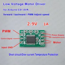  Micro DC Motor 3.3v 5v Driver PCB Board Module PWM Speed Controller Forward Backward Stop Reversible for Arduino MCU 