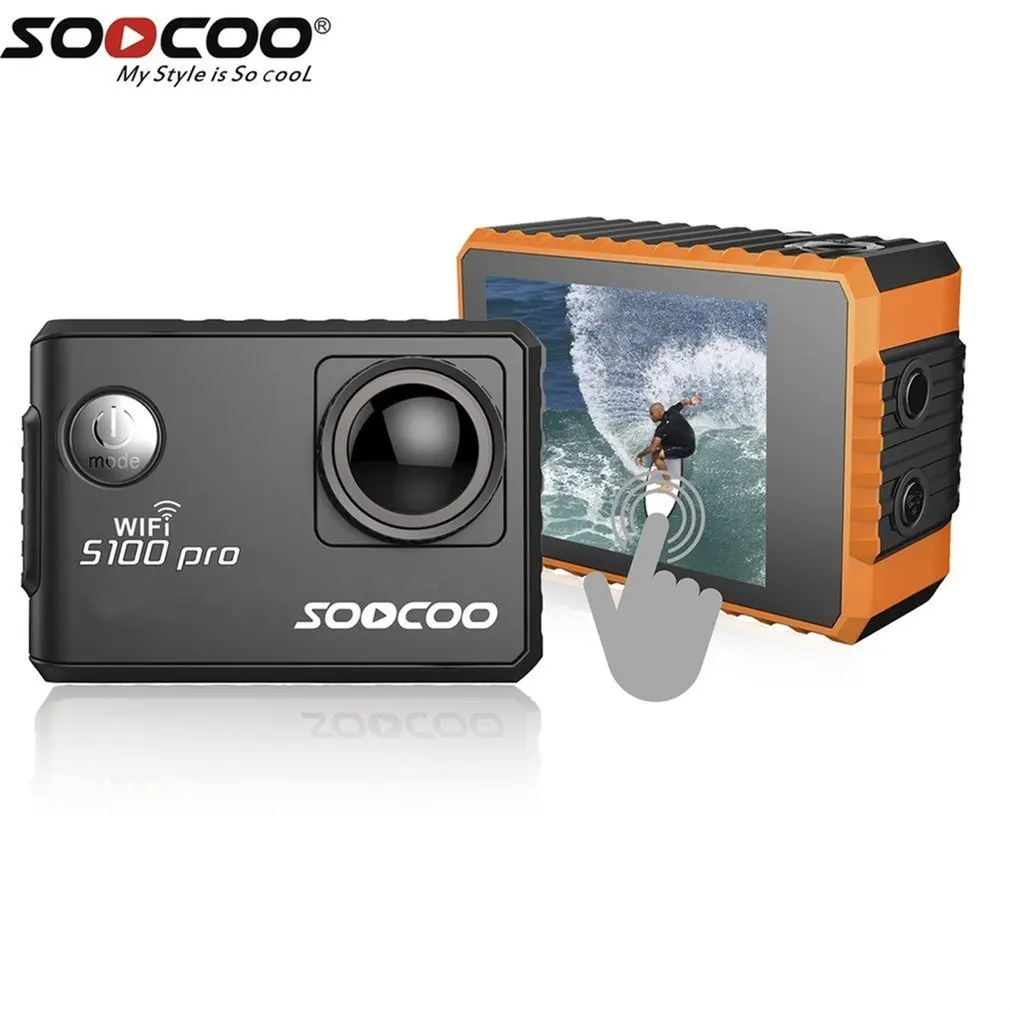 

Voice Control S100Pro Waterproof Action Camera Wifi 4K HD 2.0 Touch Screen Sports Camera With Microphone GPS Extension