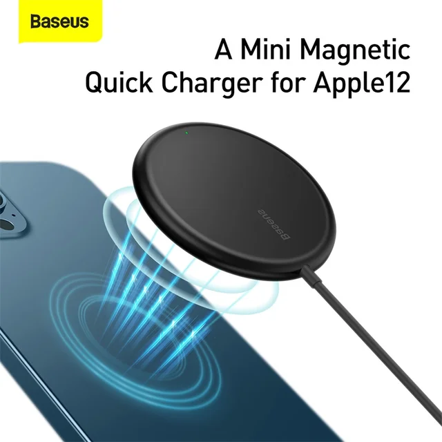 Baseus Magnetic Wireless Charger For iPhone 12 Series Phone Charger Magnet Induction Charger For iPhone Wireless Charging Pad 5