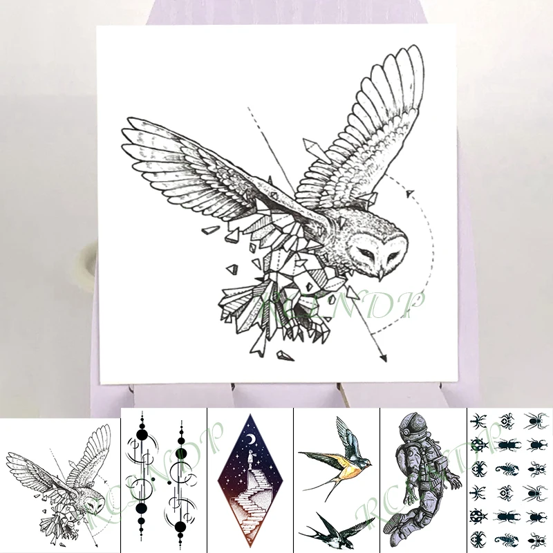 Waterproof Temporary Tattoo Sticker Animal Eagle Bird Hawk Skull Fake Tatto Hand Arm Foot Flash Tatoo for Kid Girl Men Women | Красота и