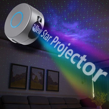 

VKTECH LED Star Starry Sky Projector Lamp Nebula Ocean Waving Water Wave Remote Night Light For Family Party Bar Decor Kids Gift
