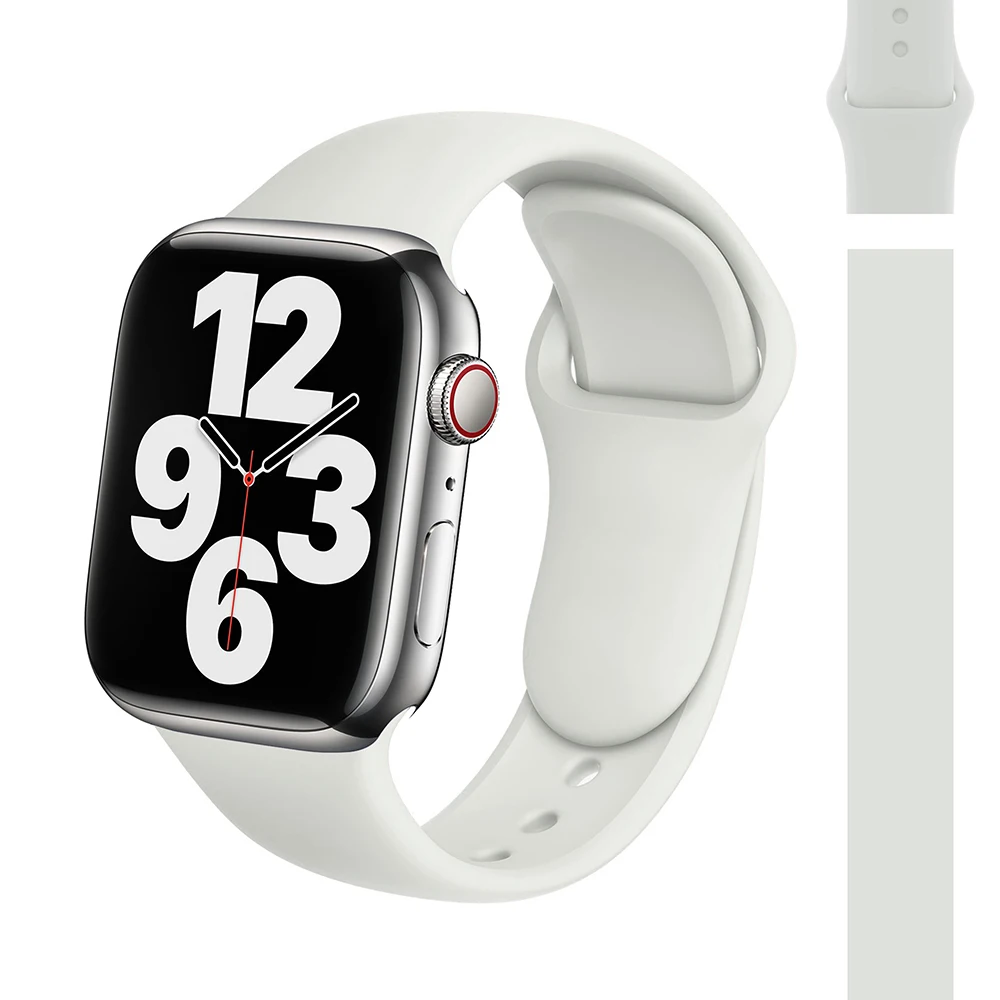 Silicone Strap Watch Compatible Apple Watch Band 45mm 44mm 41mm for bracelet iWatch 40mm 38mm correa apple watch series 7 6 5 SE Silicone Strap Watch Compatible Apple Watch Band 45mm 44mm 41mm for bracelet iWatch 40mm 38mm correa apple watch series 7 6 5 SE