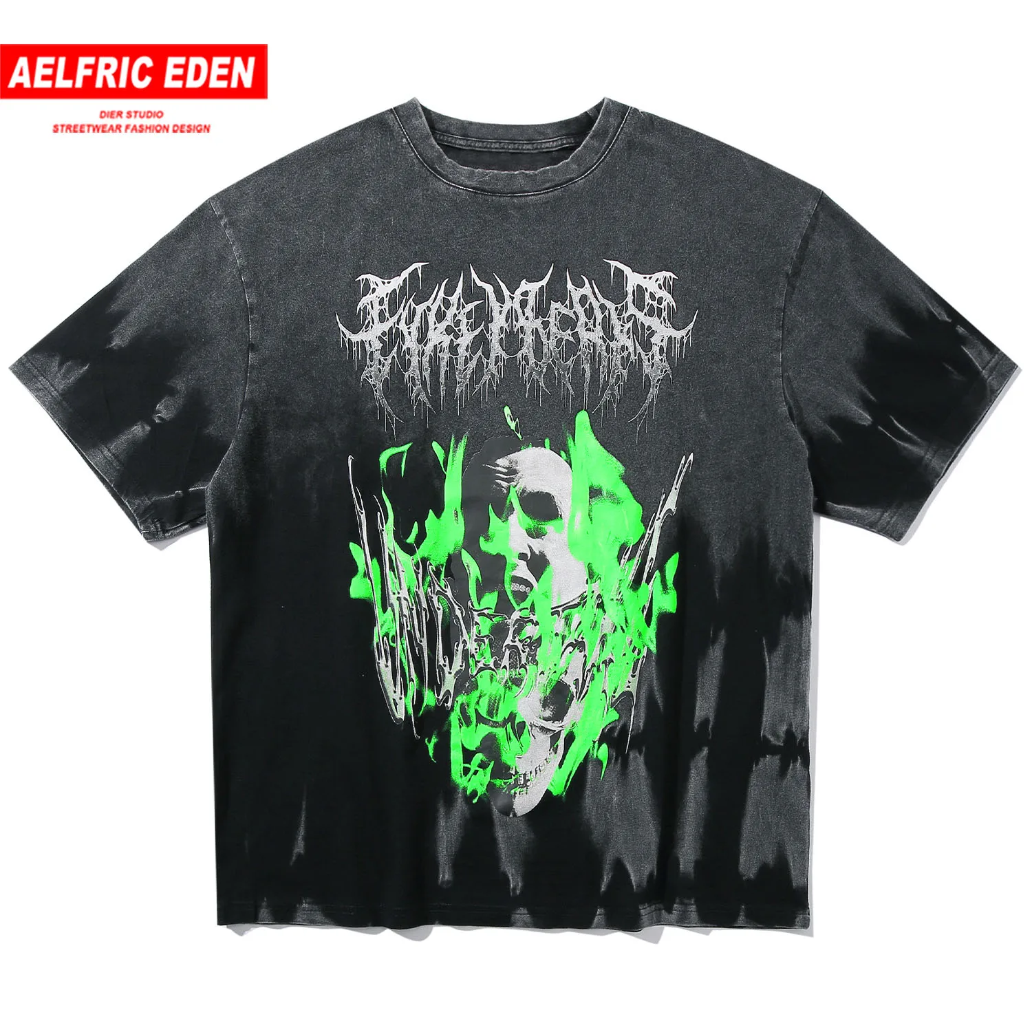 Мужские футболки с принтом Aelfric Eden Fire Devil Модные свободные повседневные хлопковые