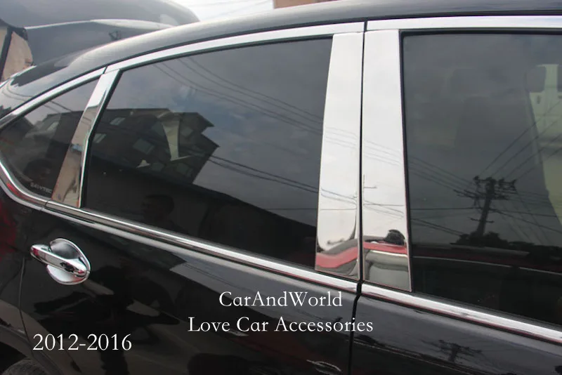 Для Honda CRV аксессуары для CR-V 2007-2011 2012- нержавеющая сталь оконная колонна планки центральная колонна чехлы украшения автомобиля
