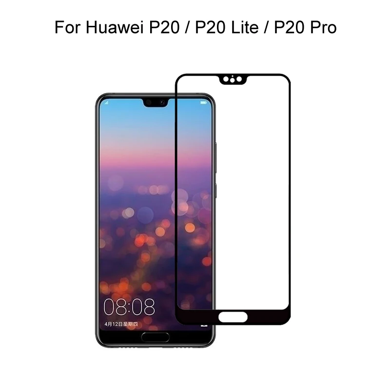 Защитное стекло для Huawei P20 Lite / Pro Полное покрытие защита экрана закаленное