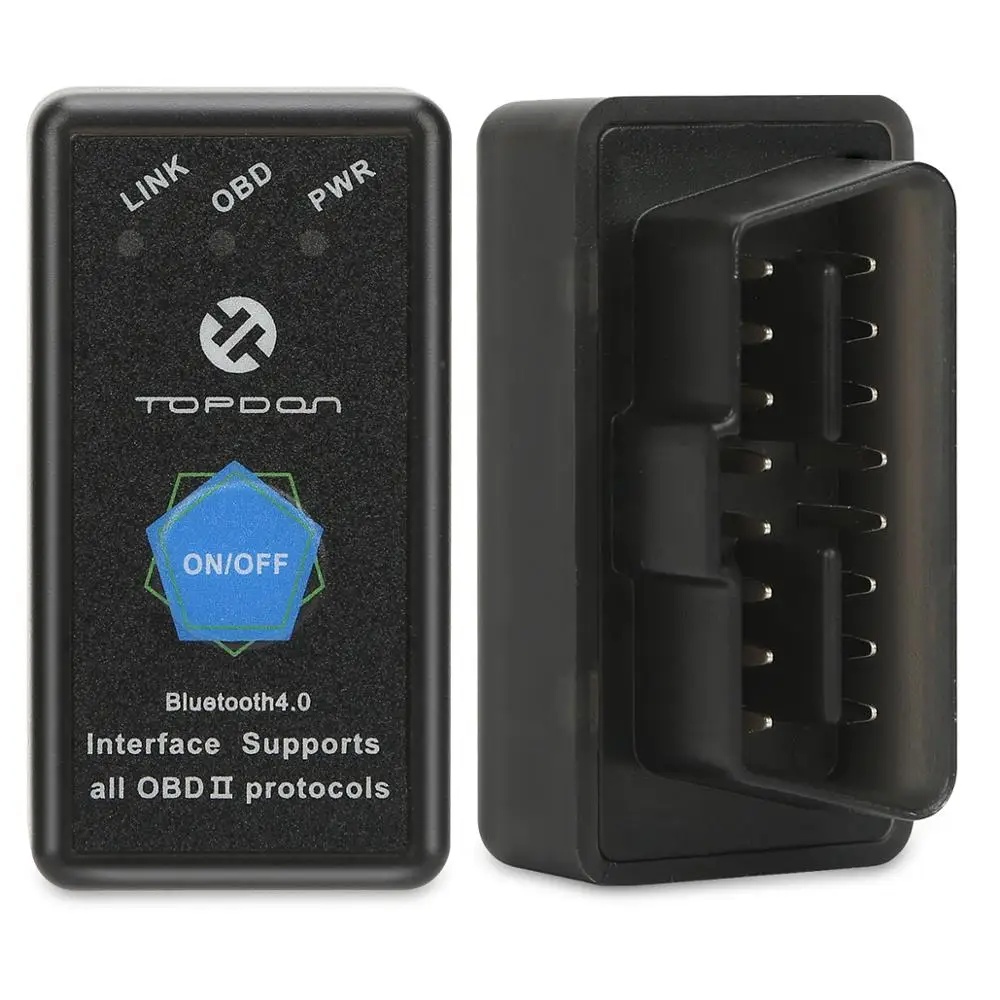 Automate Blue Tooth TOPDON автоматический Bluetooth 4,0 OBD2 OBDII автомобильный ELM327 профессиональный автомобильный диагностический код считыватель сканирующий инструмент для IOS Android - Цвет: Automate Blue Tooth