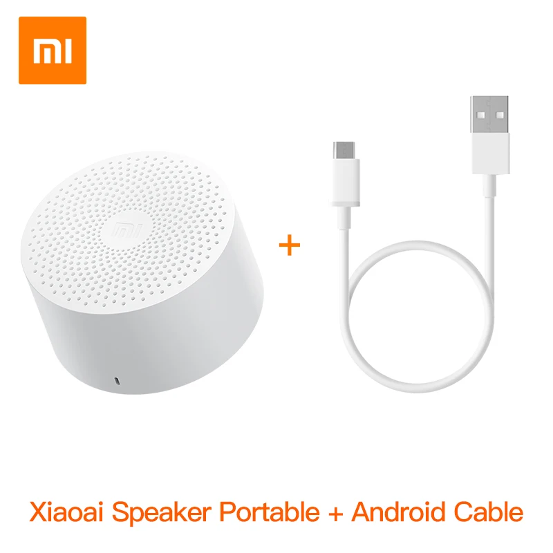 with Androd Cable Xiaomi AI Bluetooth динамик портативный мини спортивный музыкальный аудио динамик жизнь водонепроницаемый Модный маленький динамик s AI динамик - Цвет: with Androd Cable