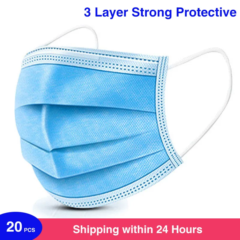 

Hight Quality 3-Layer Strong Protective Face Mask Non-woven Dust Mask Thickened Disposable Mouth Masks Muffle