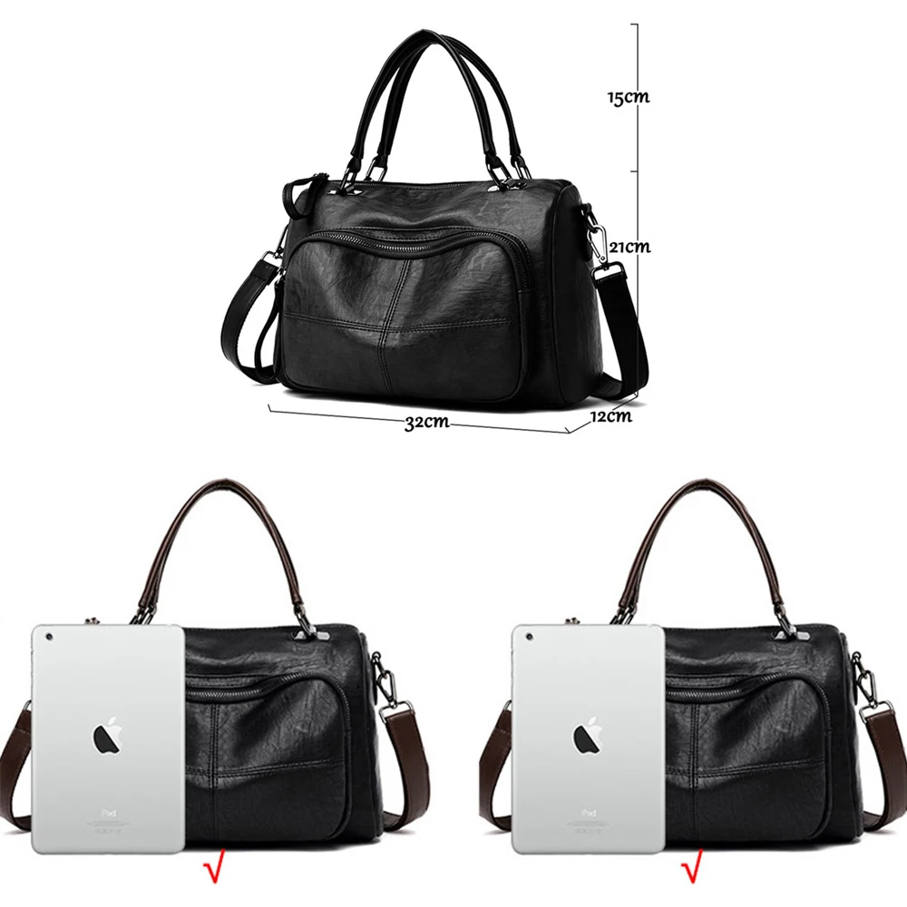 Роскошные женские сумки большой емкости Boston Tote Сумка дизайнерская мягкая кожа женские ручные сумки повседневные сумки через плечо для женщин