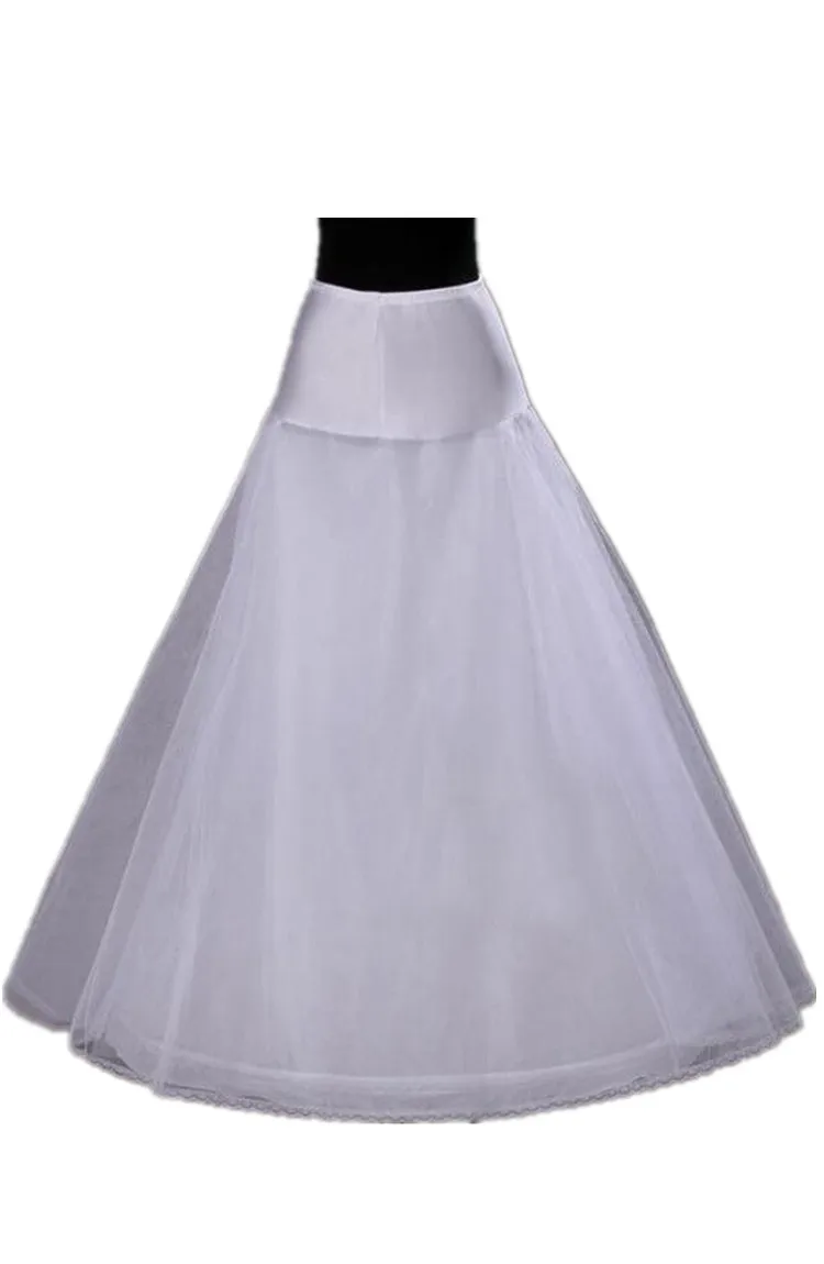 

A Line 1 Hoop White Petticoat Wedding Gown Crinoline Petticoat Skirt underdress underskirt Slip