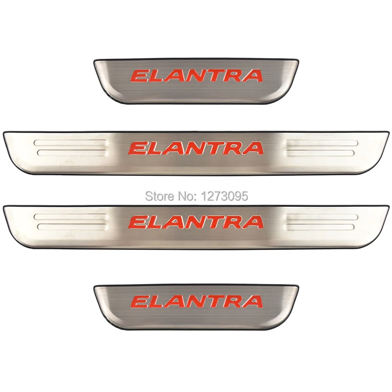 Для hyundai Elantra 2012- Нержавеющая Сталь автомобильный порог Накладка Добро пожаловать педаль протектор крышка автомобиля Стайлинг аксессуар