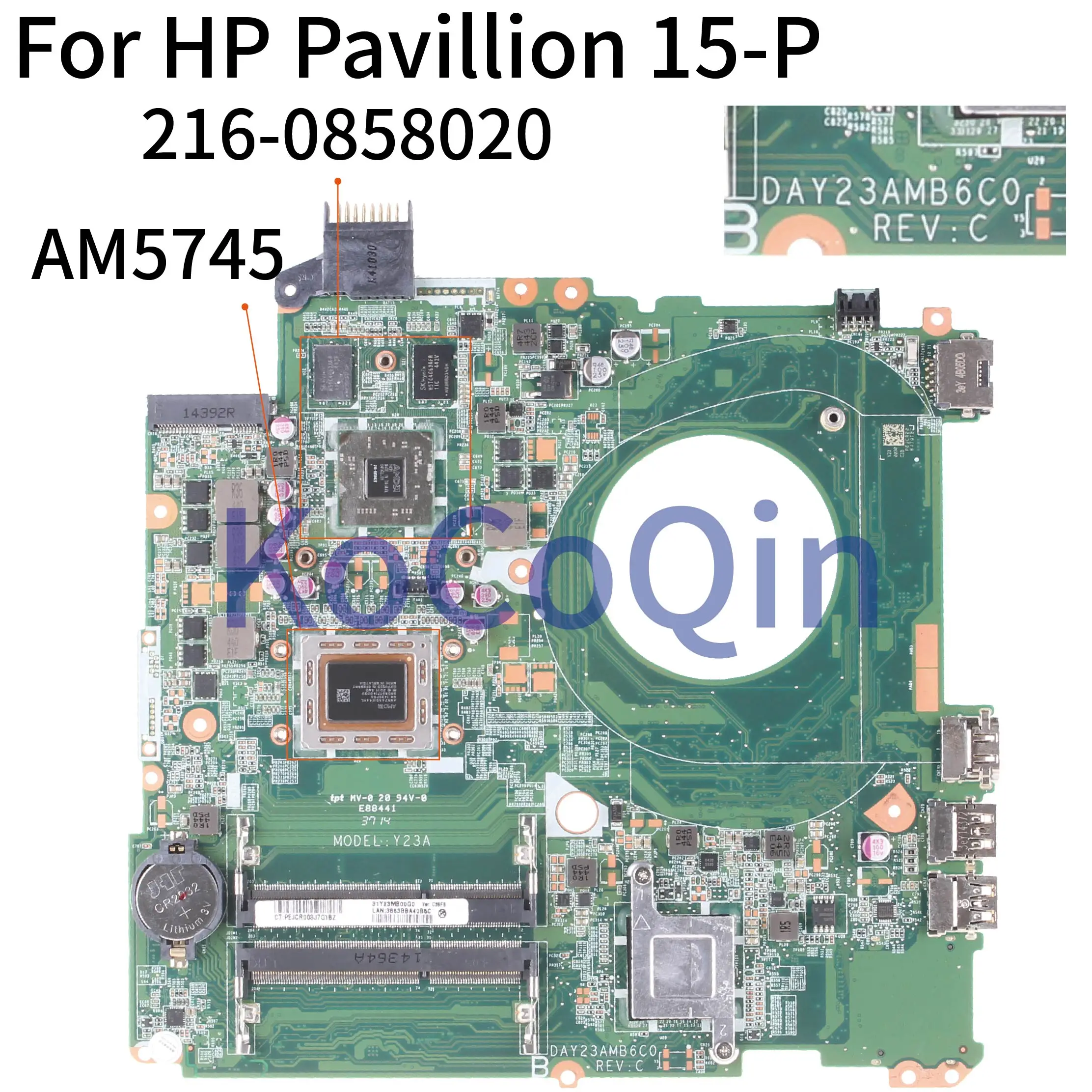For HP Pavillion 15-P A10-5745M 15' Inch 216-0858020 Notebook Mainboard AM5745 DAY23AMB6C0 Laptop Motherboard | Компьютеры и офис