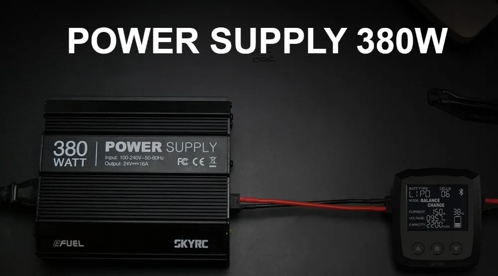 SkyRC 380W источник питания 100-240V AC/DC 24V 16A RC адаптер питания для SKYRC B6 Nano ISDT PC-4860 BG-8S Q6 Pro DC зарядное устройство