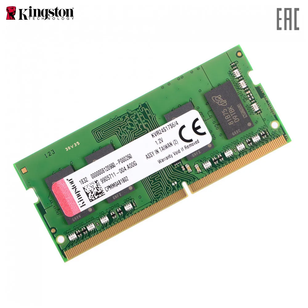 RAMs KINGSTON KVR24S17S6-4 RAM memory module accessories pc computer Components laptop DDR4 260 Pin 4GB 2400 MHz Office | Компьютеры и