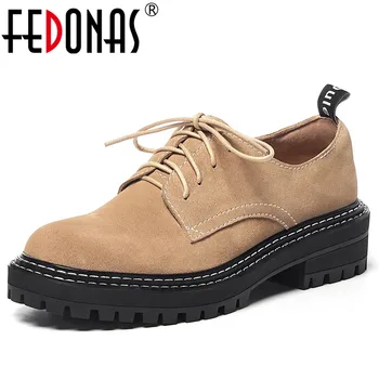 

FEDONAS Fashion Pumps Women Spring Autumn Four Seasson Basic Casual Party Shoes Woman Genuine Leather Round Toe Shallow Pumps