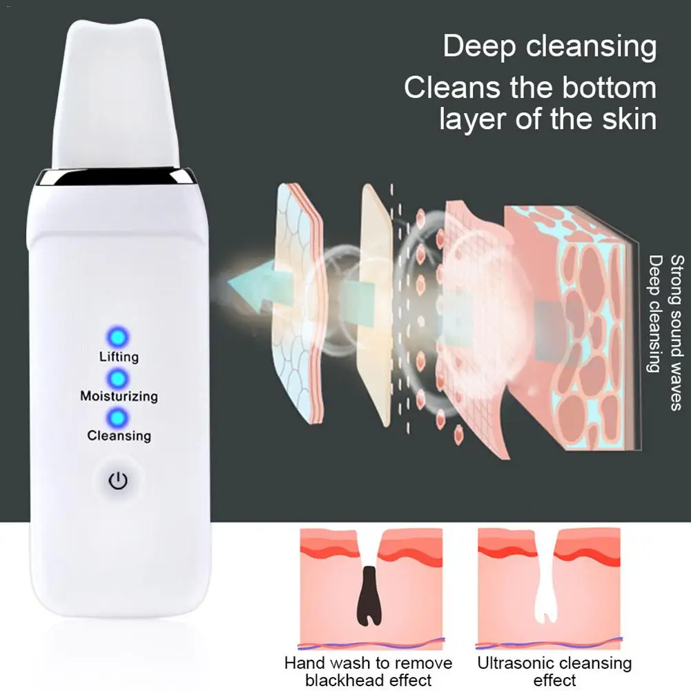 Deep Face Cleaning Machine Skin Scrubber Remove Dirt Blackhead Reduce Wrinkles and spots Facial Whitening Lifting