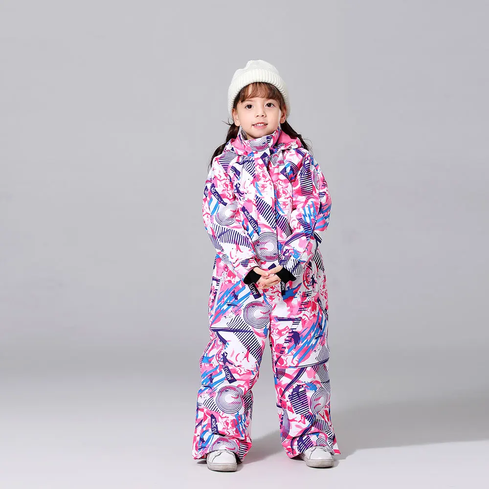 Новинка года; лыжный костюм для девочек; зимняя Лыжная куртка и брюки; детская ветрозащитная Водонепроницаемая супер теплая одежда для катания на лыжах и сноуборде