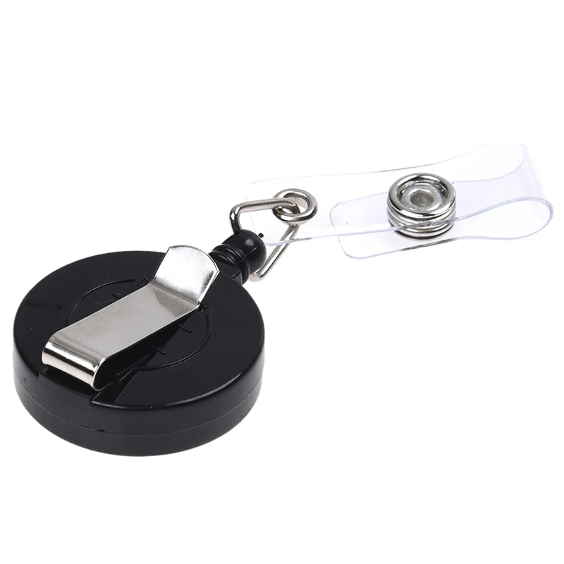 IALJ Топ Recoil выдвижной Yo кольцо для ключей PULL CHAIN Зажим для ремня ID Card Holder Ski Pass-черный