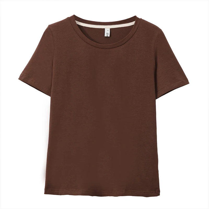 color 45 (1 pc) Летняя женская футболка с круглым вырезом и короткими рукавами для девочек, базовая нательная футболка, 2 шт./3 шт.,, M30146 - Цвет: color 45 (1 pc)
