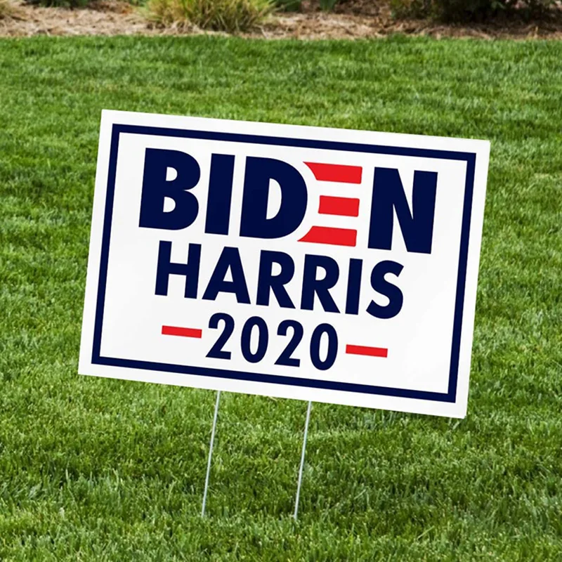 Biен/Харрис для президента 2020 Дворовые знаки с H Frames 12x18 дюймов газон открытый