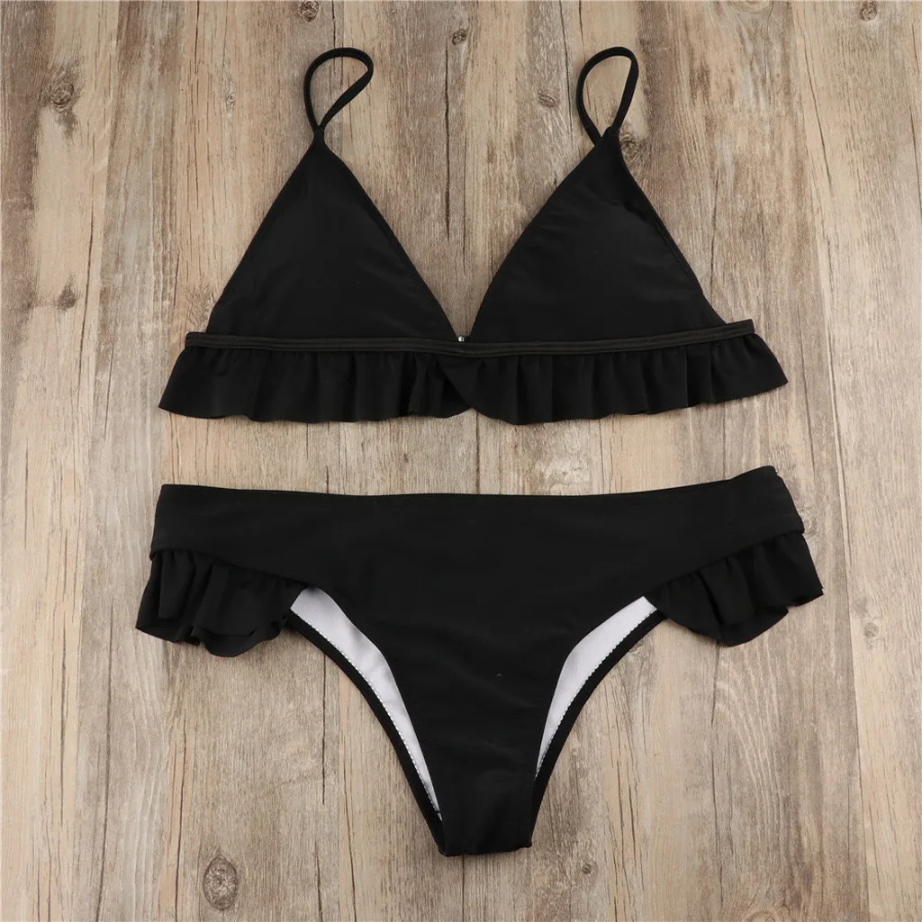 #Z45 Swimwear Women Padded Bra Push Up Bikini Set Ruffles Swimsuit Women Low Waist Bathing Suit Women Swim Suit Biquini #Z45 Swimwear Women Padded Bra Push Up Bikini Set Ruffles Swimsuit Women Low Waist Bathing Suit Women Swim Suit Biquini