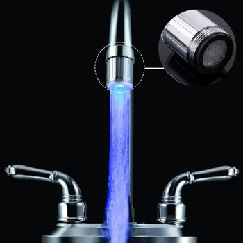 

Faucet Nozzle Shower Head LED Faucet Water Tap Filte Light Stream No Need Battery NEW Bathro​Om Light-Up Colorful Bathroom