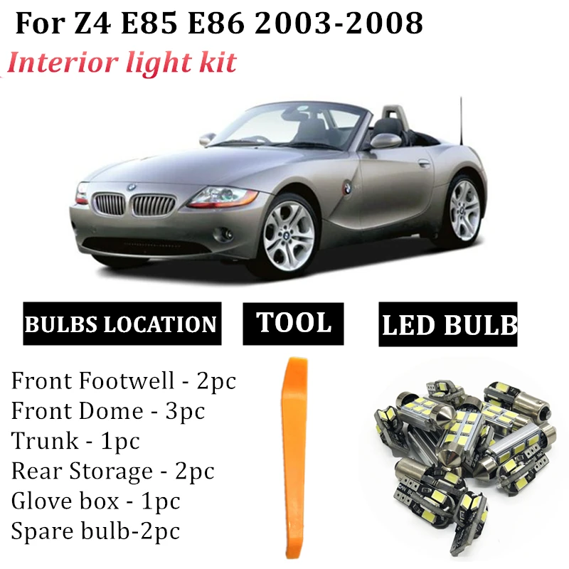 egipcio Ejecutable Dictado Kit de bombillas LED para Interior de coche, luz de techo, lámparas LED de  reemplazo directo, para BMW Z4, E85, E86, 2003 2008, 10 Uds.|Lámpara de  señalización| - AliExpress