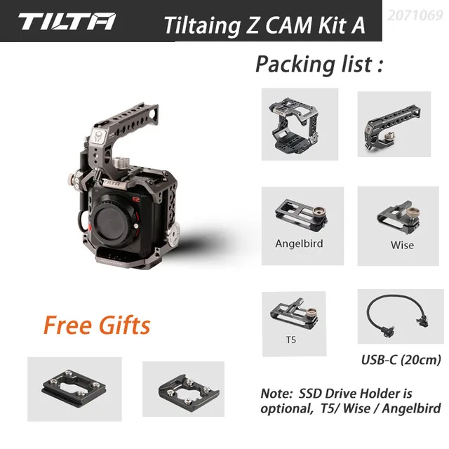 Tiltaing Z CAM Kit A B C для камеры Z-Cam E2 S6 F6 F8 клетка с боковой фокусировкой ручка Tilta Accessiroes vs SmallRig