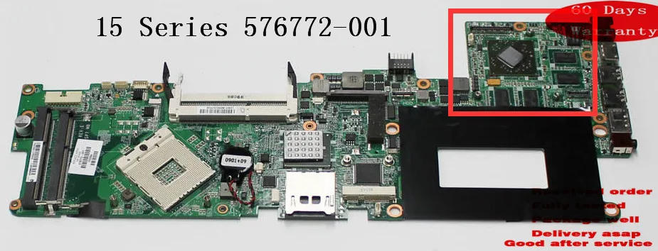 Материнская плата DA0SP7MBCE0 для ноутбука HP 15 серии 576772-001 DDR3 100% оригинал полностью