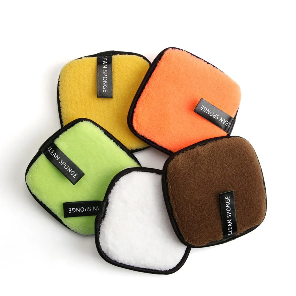 Косметический пуф 5 шт. микрофибры очистители мягкое полотенце для мытья лица прозрачная губка для леди губка для очистки лица# YJ2