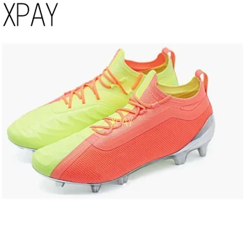 

Unisex Soccer Shoes Long Spikes Ankle Football Boots FG Outdoor Grass Cleats Football Shoes