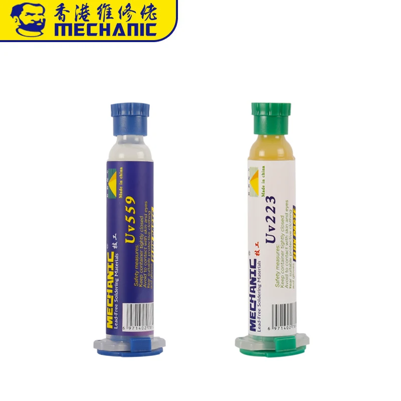 2 IN 1 Механик NO-Clean паста для флюсовой пайки 10CC UV223 UV559 Бессвинцовая паяльная сварочная флюсы резист для пайки ремонтный инструмент - Цвет: 2 IN 1