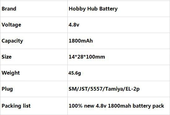 4.8v 1800mah双层