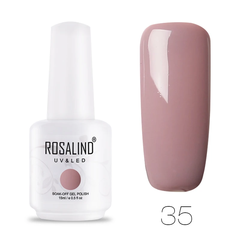 RH35 ROSALIND 15 мл светящийся Алмазный Гель-лак для ногтей УФ светодиодный гель все для маникюра Платиновый Дизайн ногтей замочить нужно базовое верхнее покрытие - Цвет: RH35