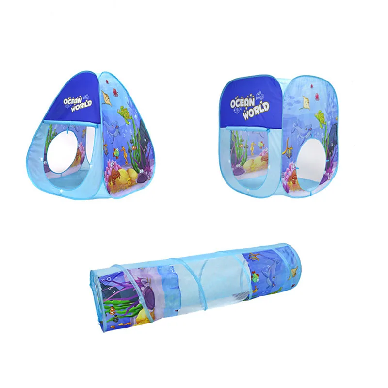 Ocean world Детская палатка 3 шт. костюм игрушка палатка различные комбинации подходит для внутреннего и внутреннего использования удобное хранение и переноска - Цвет: Ocean world