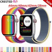 Спортивная петля ремешок apple watch band 42 мм 38 мм apple watch 4 3 band iwatch band 44 мм 40 мм correa pulseira 42 44 нейлоновый ремешок для часов