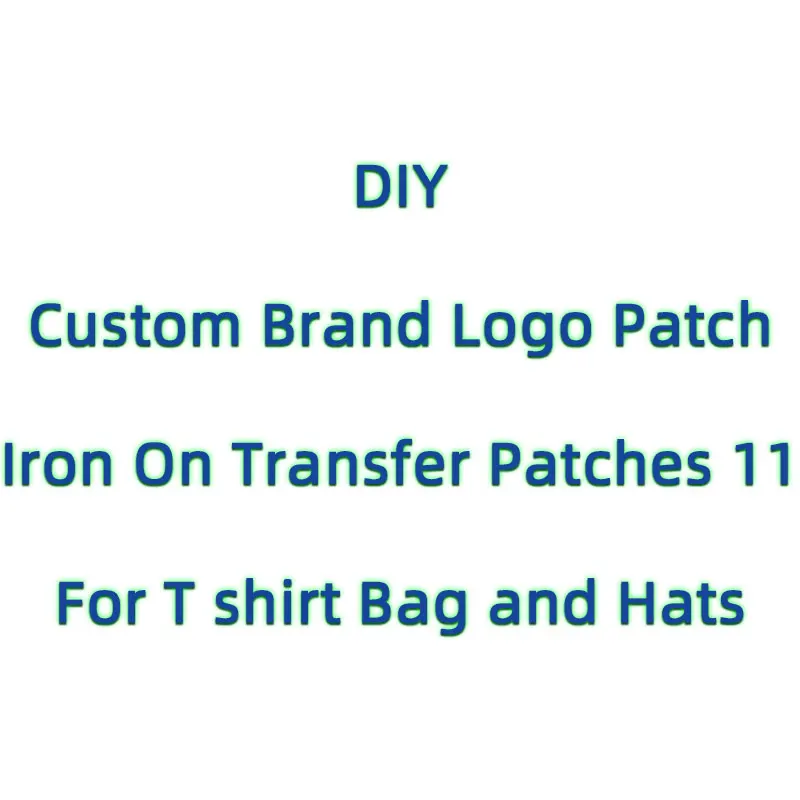 

Iron On Letter Custom Brand LOGO Patch Heat Transfers PVC Patch For Clothing DIY Thermal Transfer Heat Vinyl Ironing Stickers