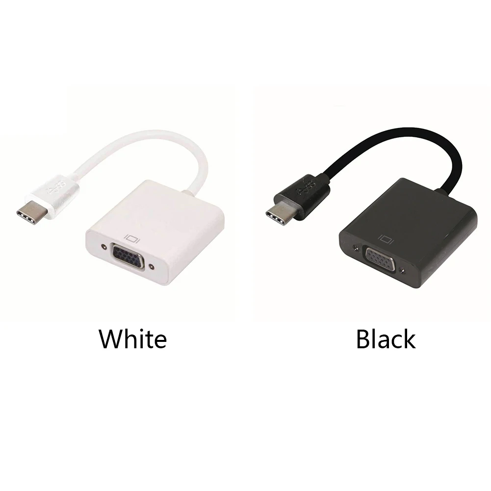 Разъем для компьютера профессиональный практичный кабель type C-VGA USB прочный луженый медный мини-адаптер ультратонкий корпус ABS