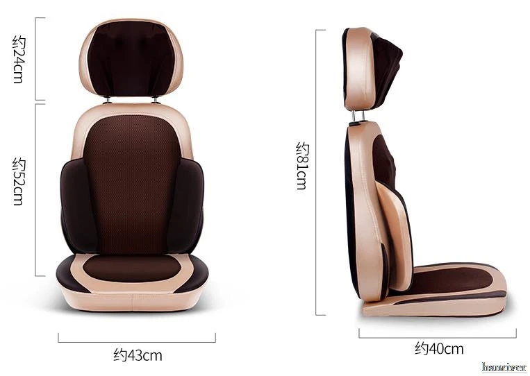 Body and Headrest kneading Shiatsu Therapy Massage Cushion.